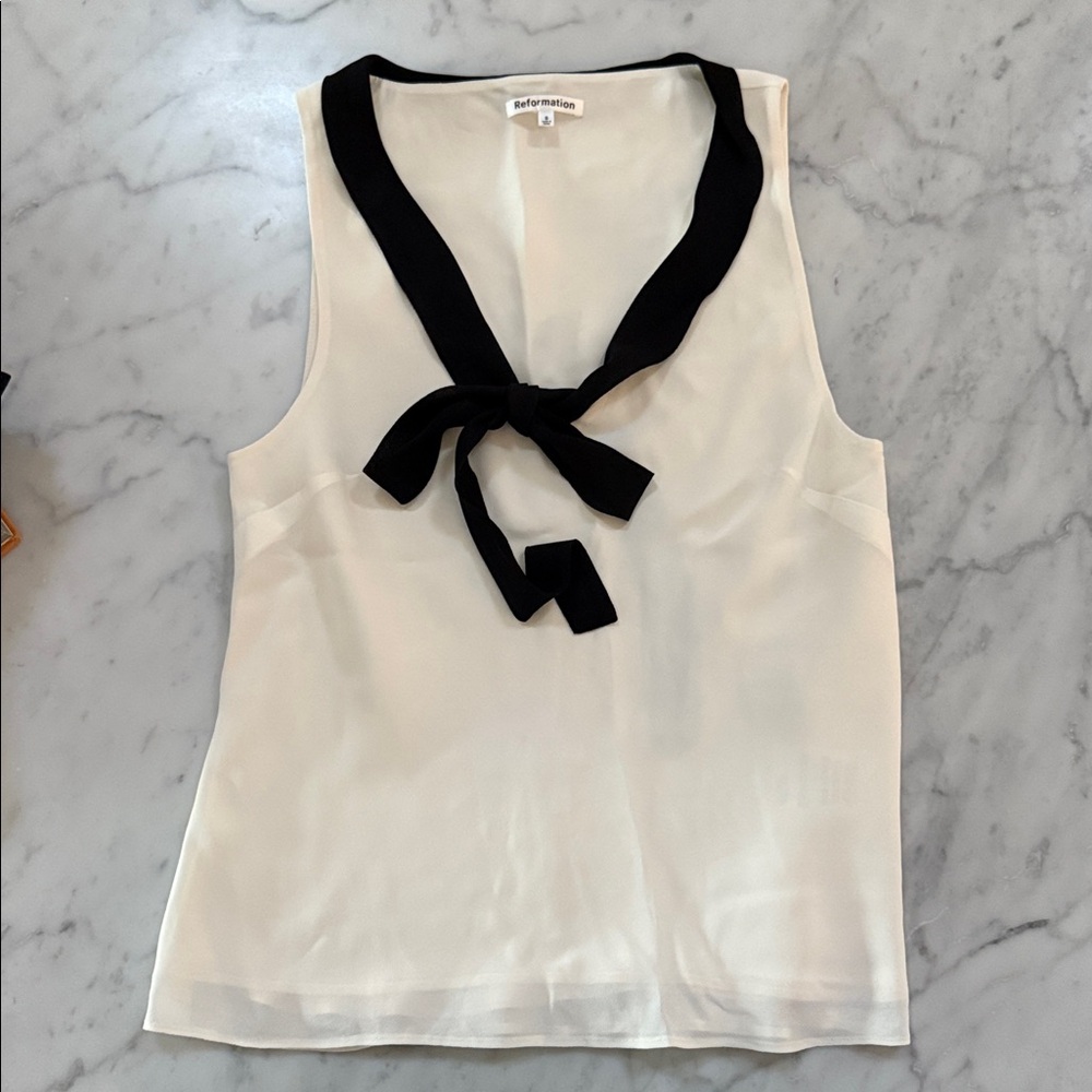 Reformation Jolene Tie-Front Blouse - Picture 5 of 7
